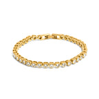 Heart Tennis Bracelet (Gold)