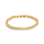 Heart Tennis Bracelet (Gold)